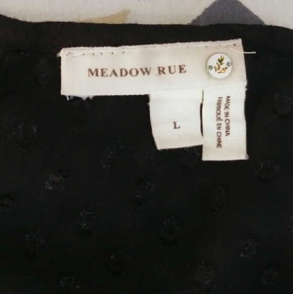 Anthropologie Meadow Rue blouse georgette dot L - Picture 7 of 7